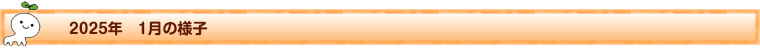 2025年1月の様子